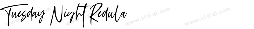 Tuesday Night Redula字体转换